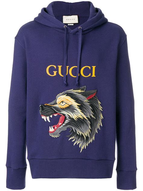 gucci sweatshirt with wolf print on hoodie|Gucci hoodie shop.